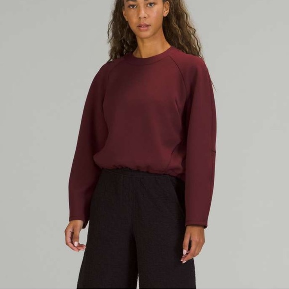 ❤️LULULEMON AIR WRAP CROPPED CREW *MODAL-RED MERLOT-12-NWOT❤️ - Picture 8 of 16